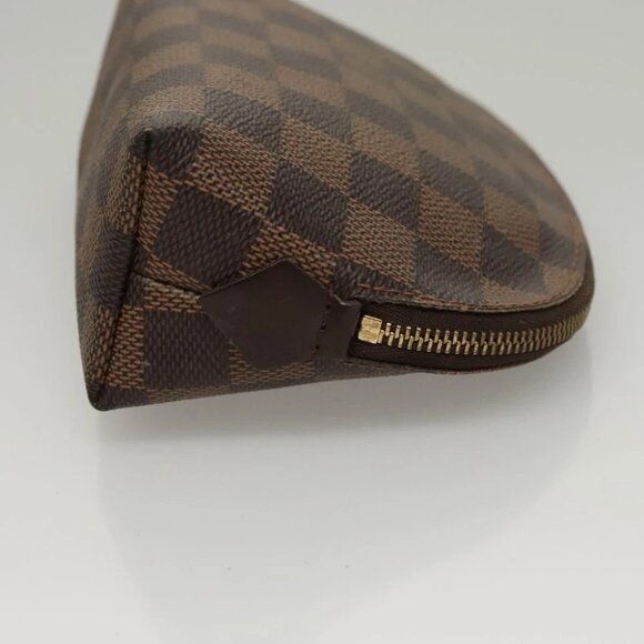 LOUIS VUITTON Damier Ebene Pochette Cosmetic PM Pouch N47516 LV Auth 116055 - Picture 4 of 15